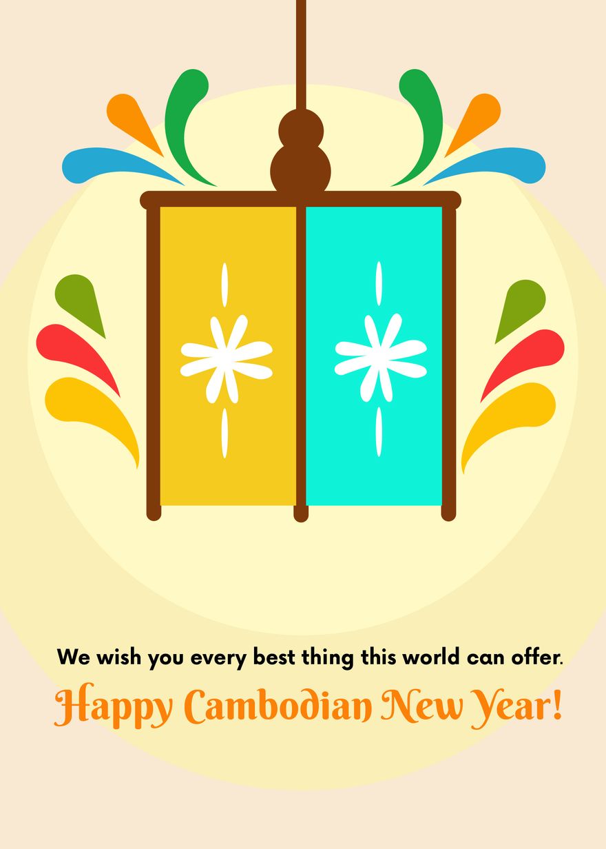 Khmer New Year Message Templates in Illustrator, EPS, JPG, Word, PSD