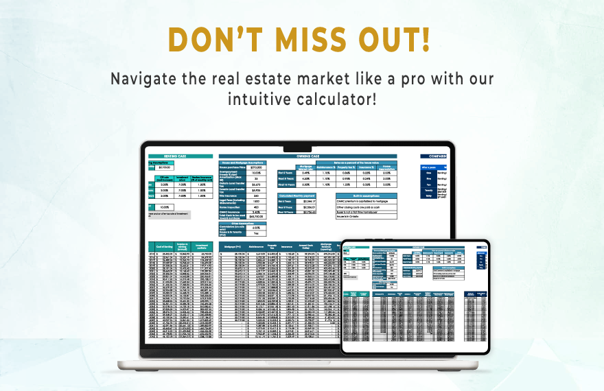 Buy Or Rent Calculator Template