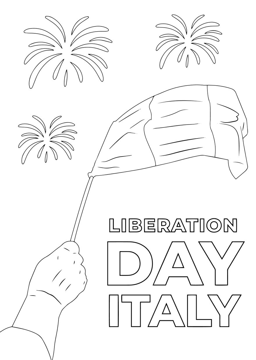 Italy Liberation Day Drawing