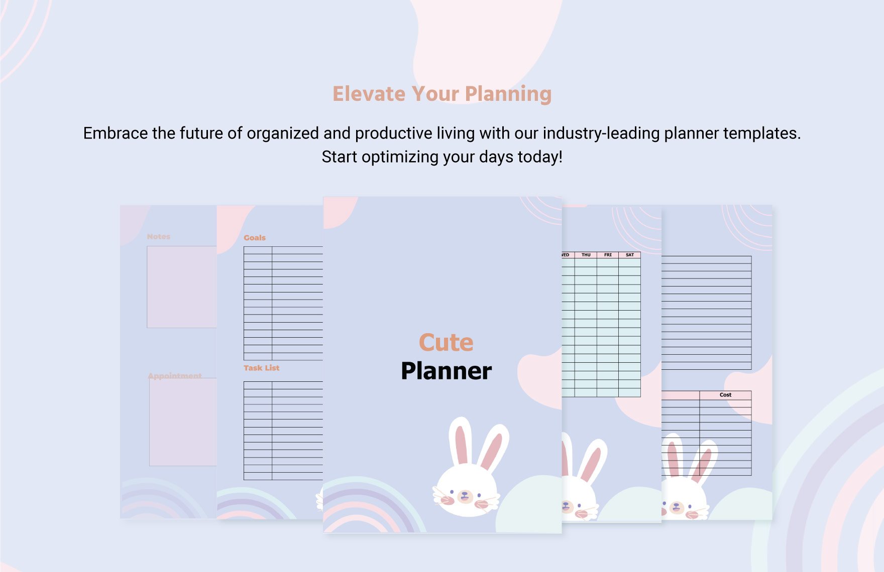 Cute Planner Template