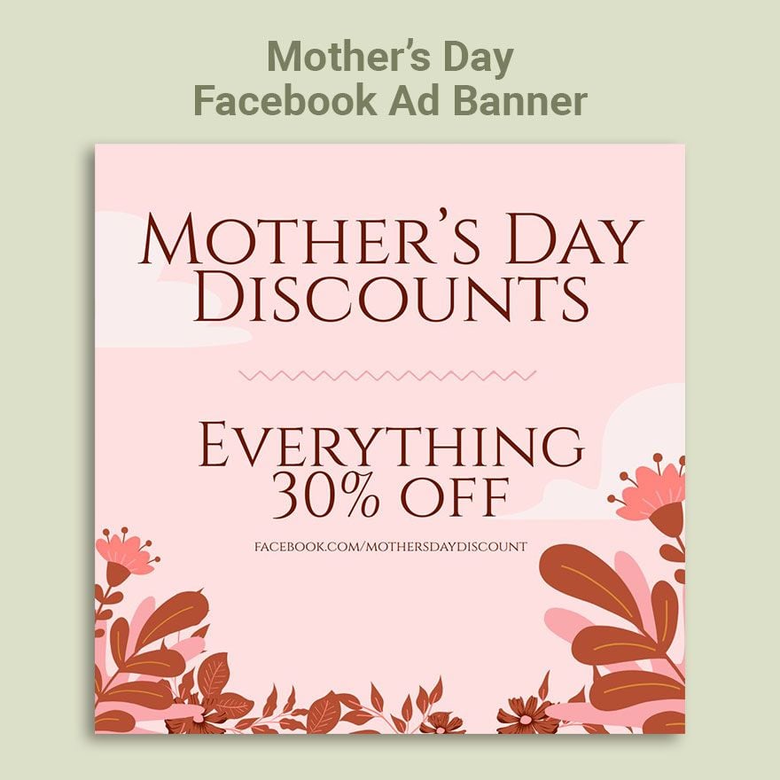 Mother's Day Facebook Ad Banner