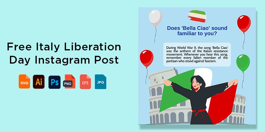 Italy Liberation Day Instagram Post