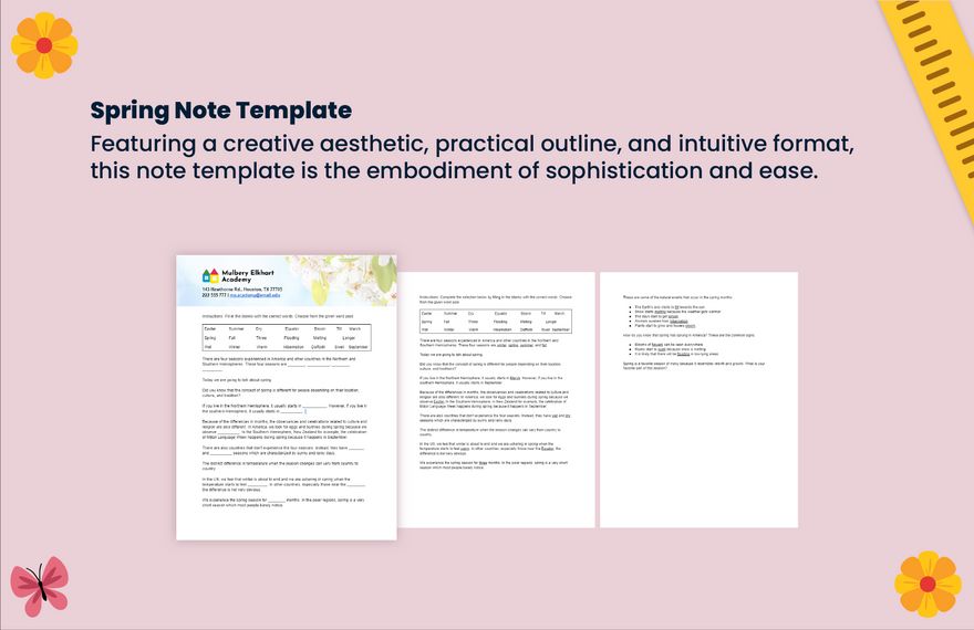 100+ Spring Teacher Resource Templates