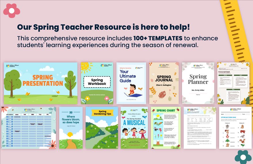 100+ Spring Teacher Resource Templates