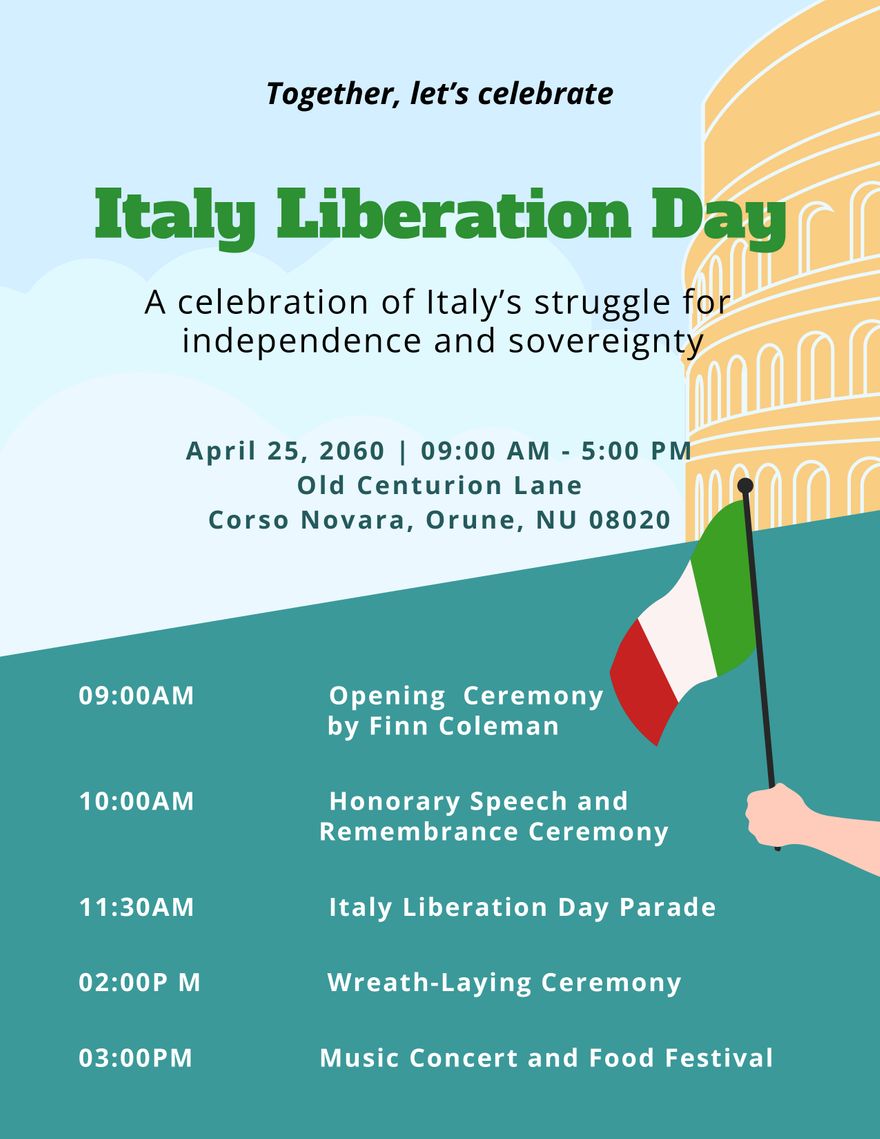 Italy Liberation Day Program