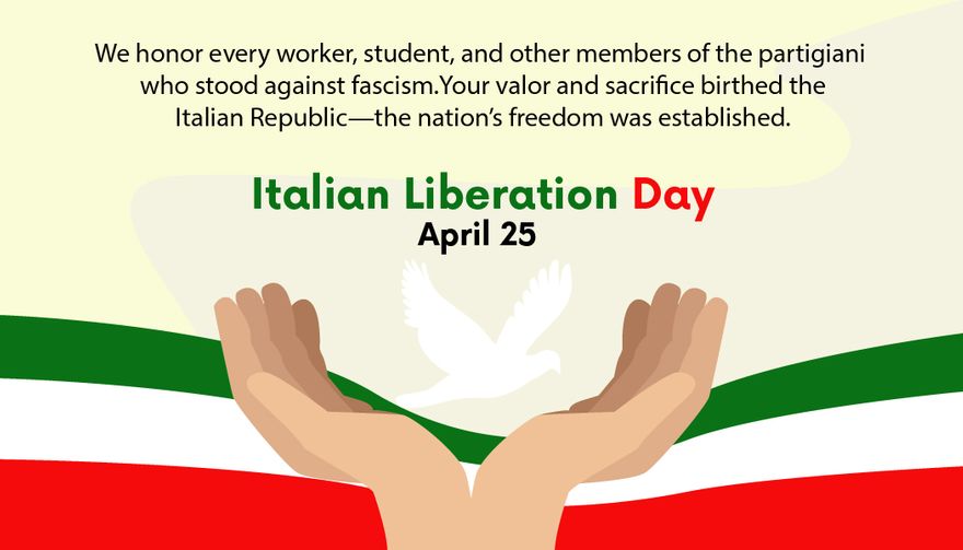 Italy Liberation Day Card