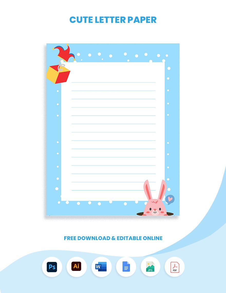 Cute Letter Paper in Word, Google Docs, PDF, Illustrator, PSD, JPEG