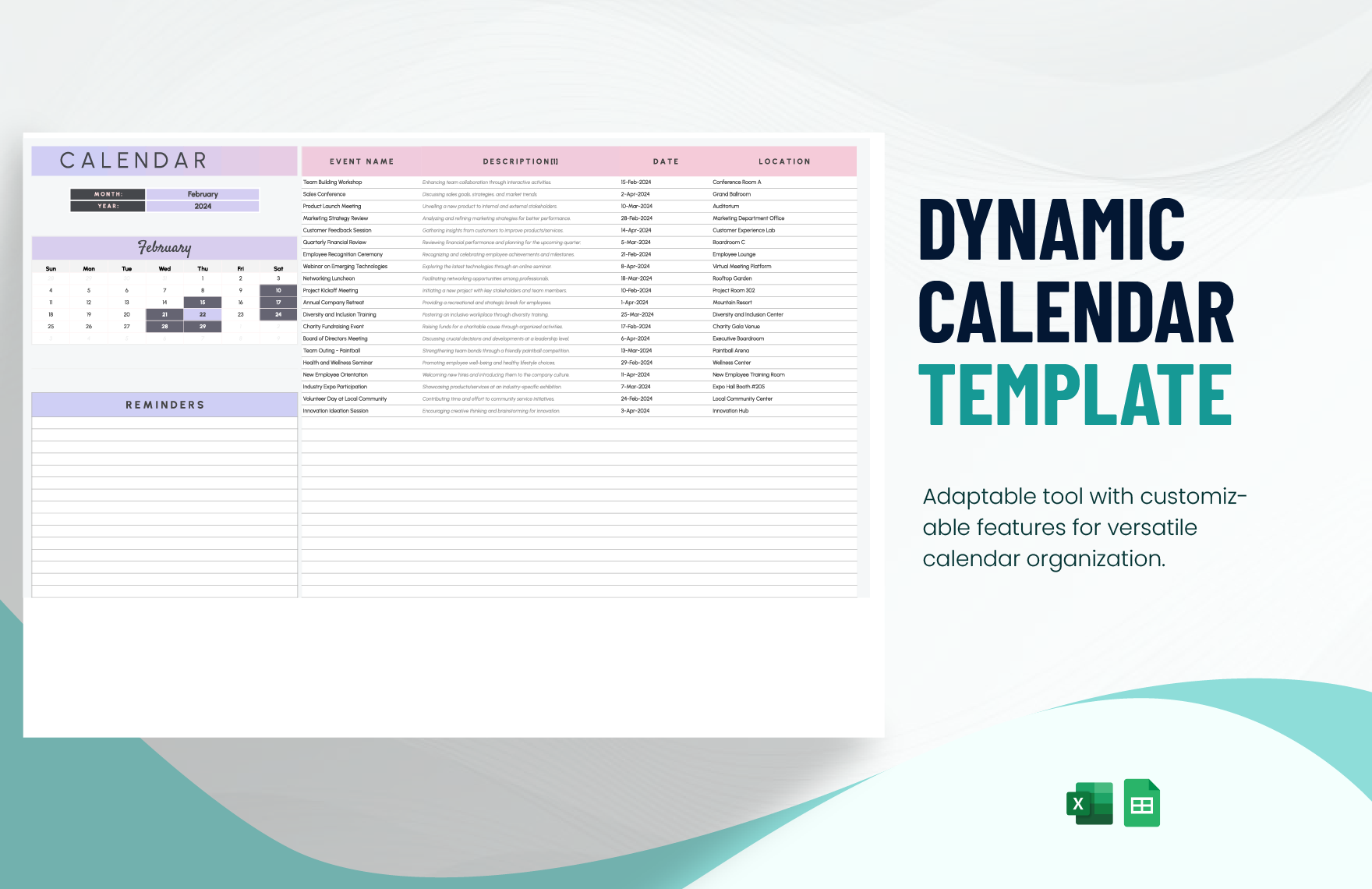 Dynamic Calendar Template