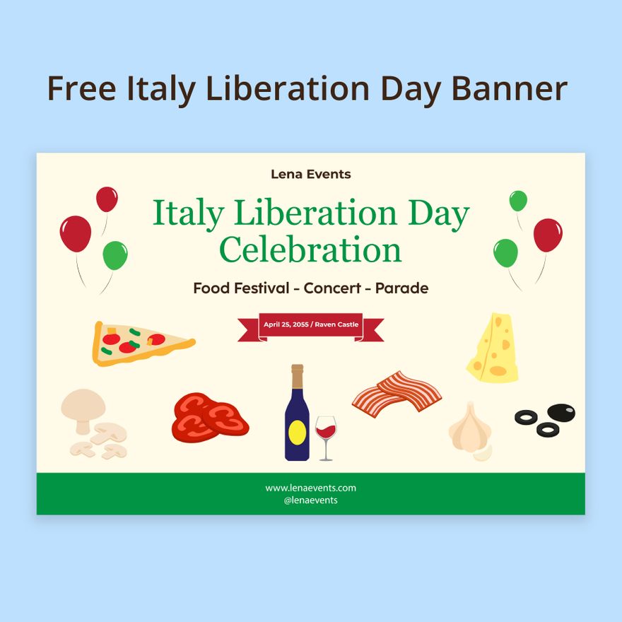  Italy Liberation Day Banner