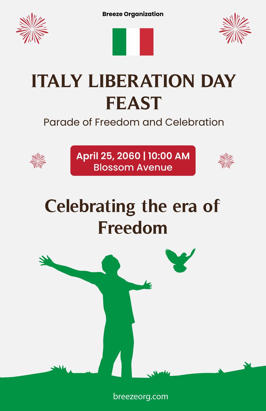 Italy Liberation Day Event in Illustrator, PSD, JPEG, PNG, SVG, EPS