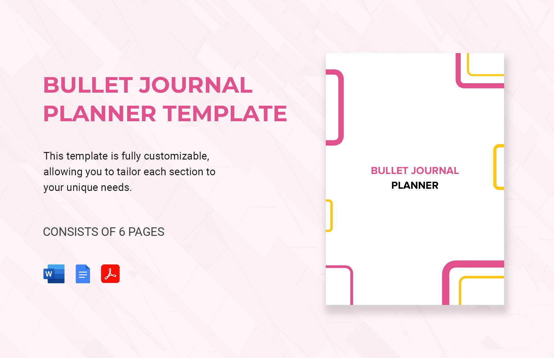 Bullet Journal Planner Template