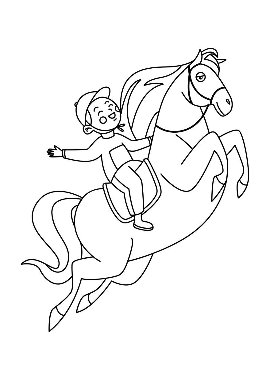 Free Horse Race Drawing