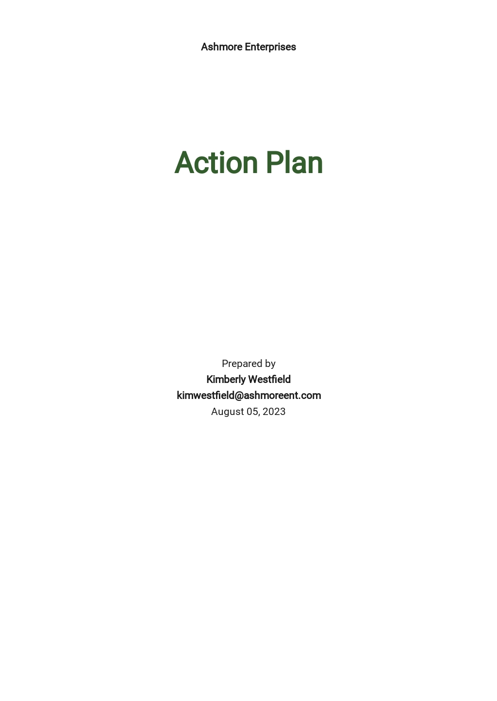 91+ FREE Action Plan Templates [Edit & Download] | Template.net