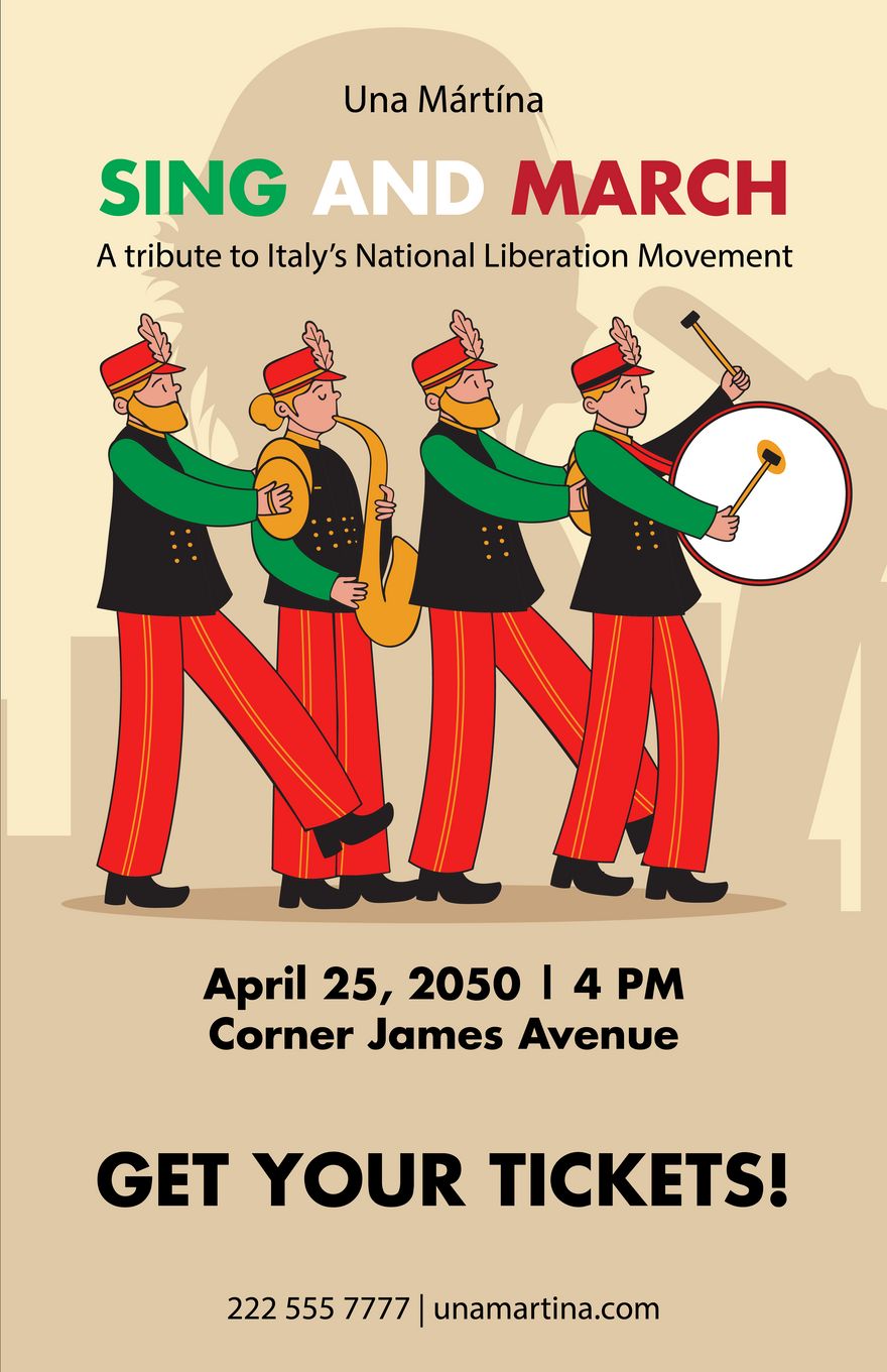Italy Liberation Day Poster