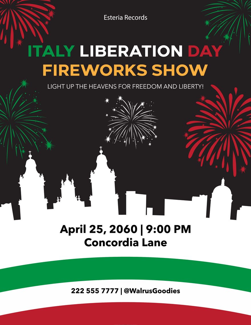Free Italy Liberation Day Promotion Template to Edit Online
