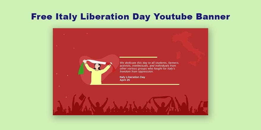 Italy Liberation Day Youtube Banner