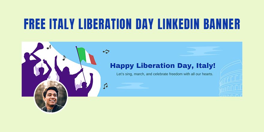 Italy Liberation Day Linkedin Banner