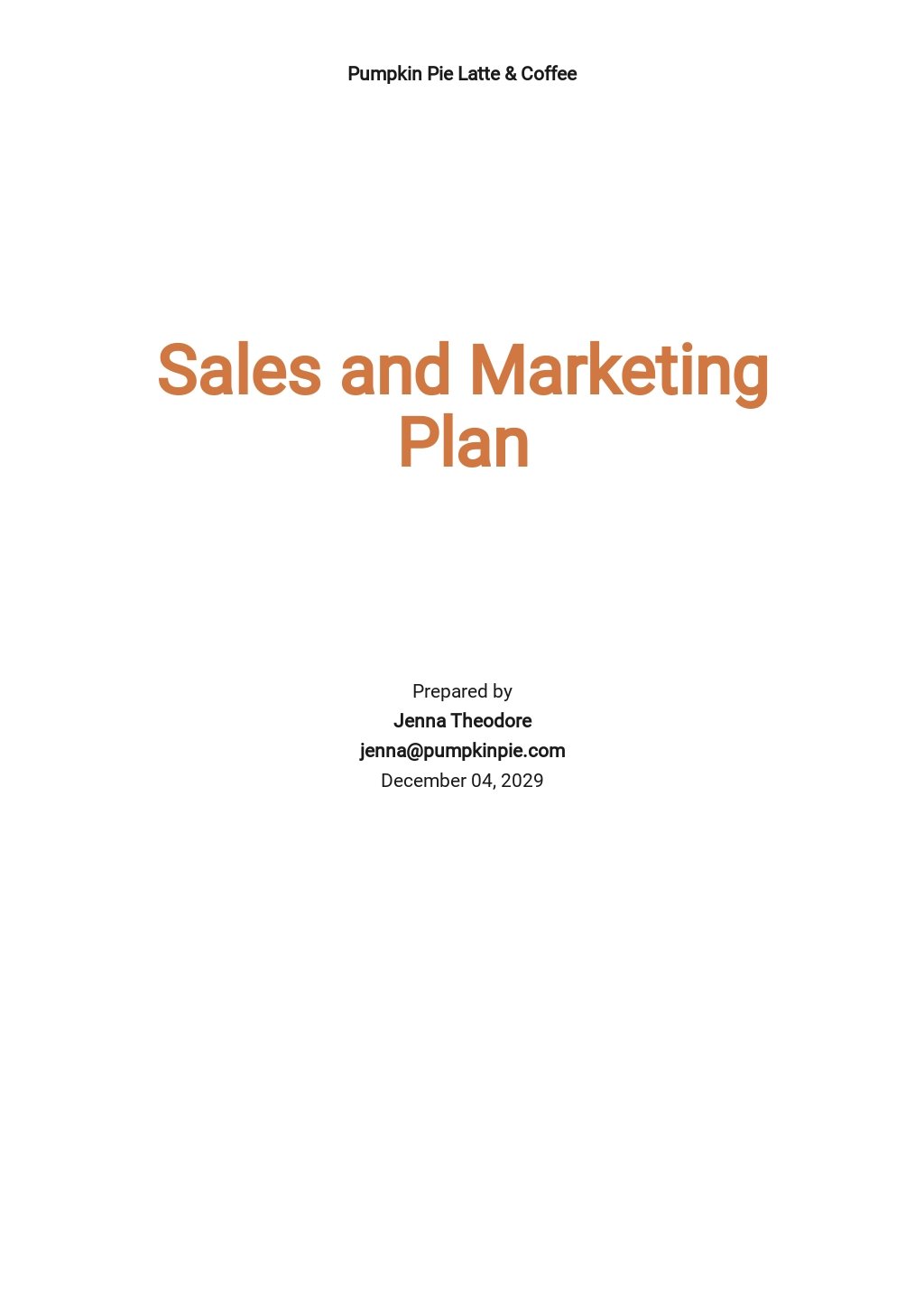 Sales and Marketing Plan Template Google Docs, Word, Apple Pages, PDF