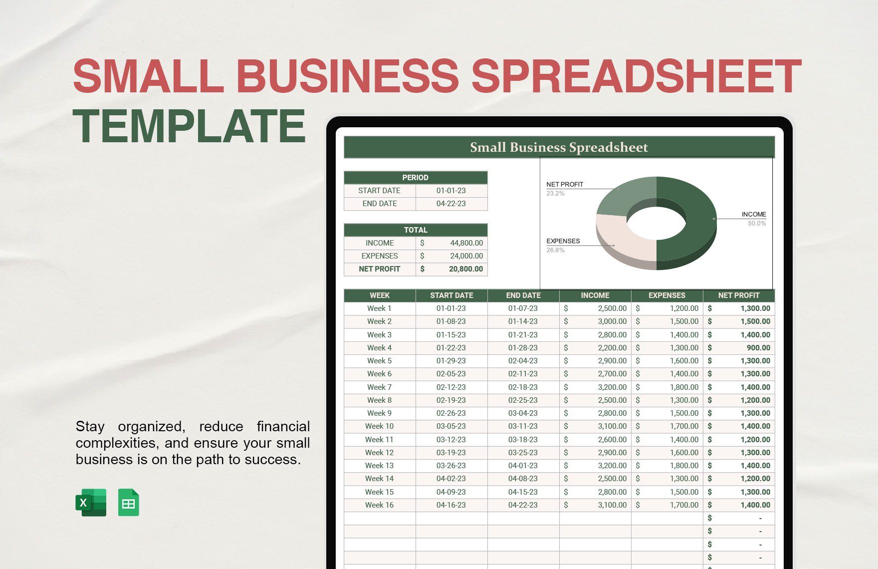 Small Business Spreadsheet Template