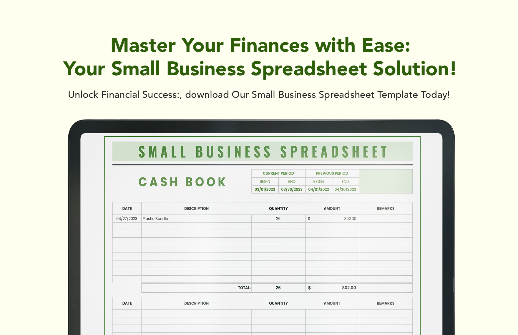 Small Business Spreadsheet Template - Download in Excel, Google Sheets ...