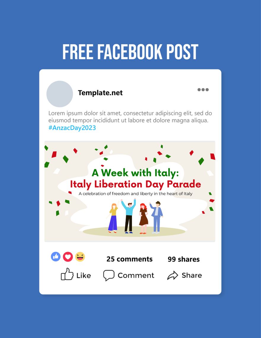 Italy Liberation Day Facebook Post
