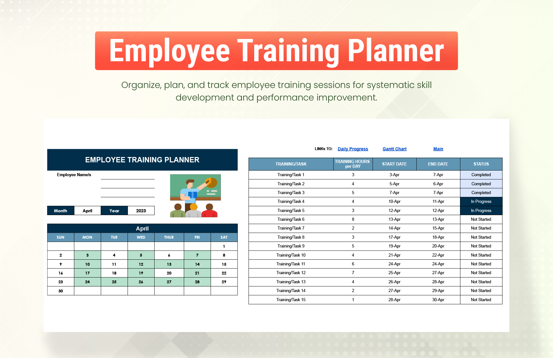 6 Employee Management Excel Template Bundle