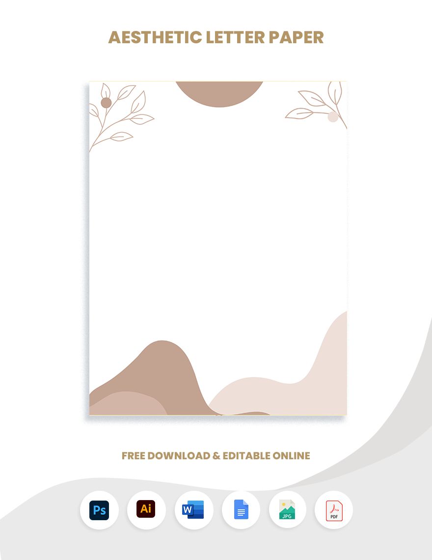 Free Aesthetic Letter Paper in Word, Google Docs, PDF, Illustrator, PSD, JPEG