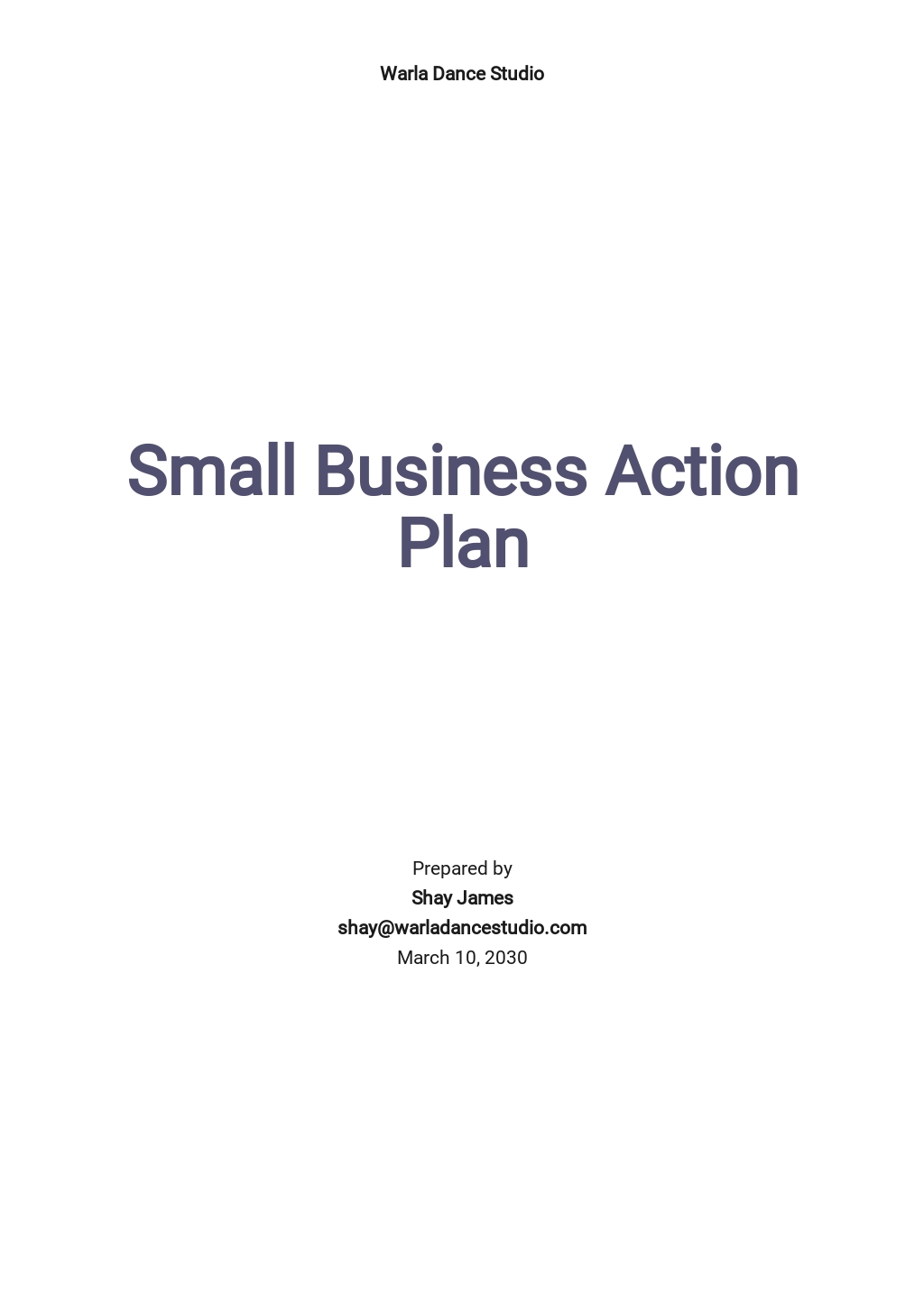 download small business plan template