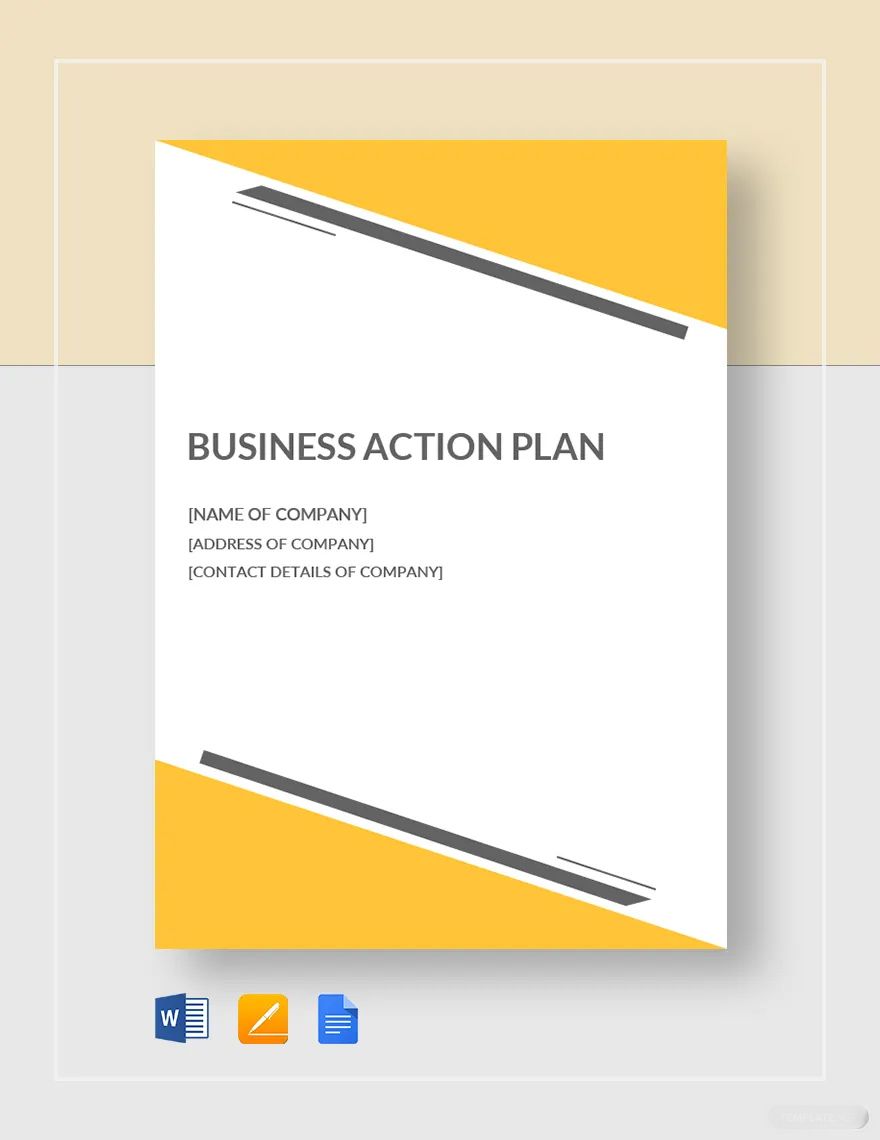 Small Business Action Plan Template in Word, Google Docs, Apple Pages