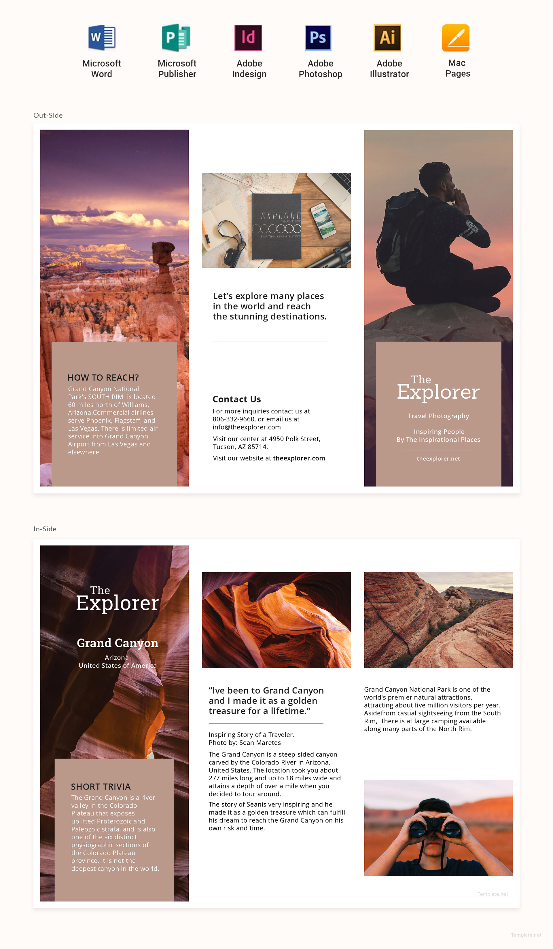 Free A5 Brochure Template In PSD MS Word Publisher Illustrator 