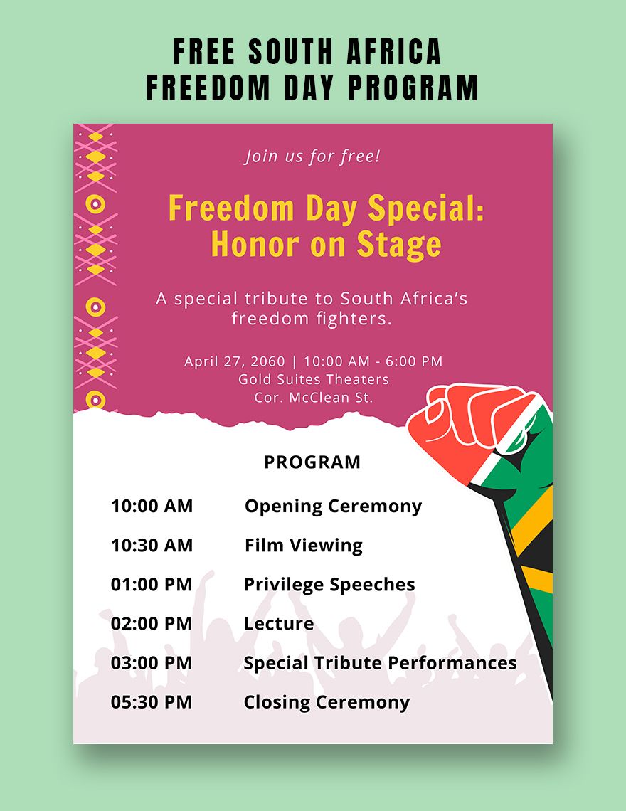 South Africa Freedom Day Program