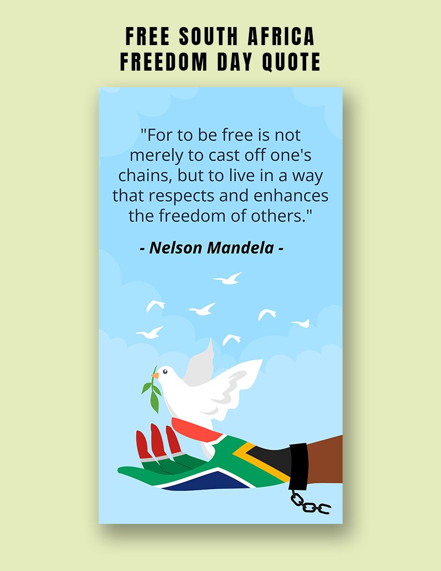 Free South Africa Freedom Day Quote in JPG