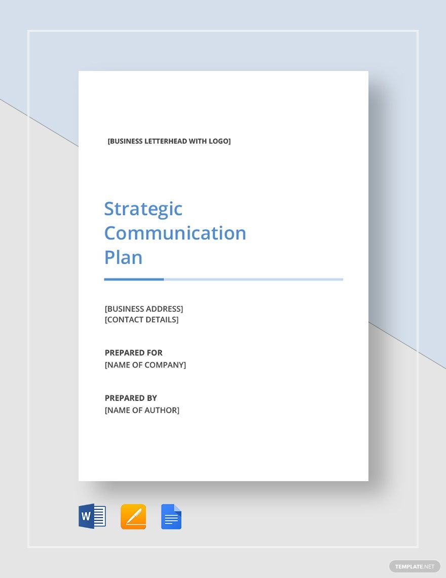 simple strategic communication plan 5