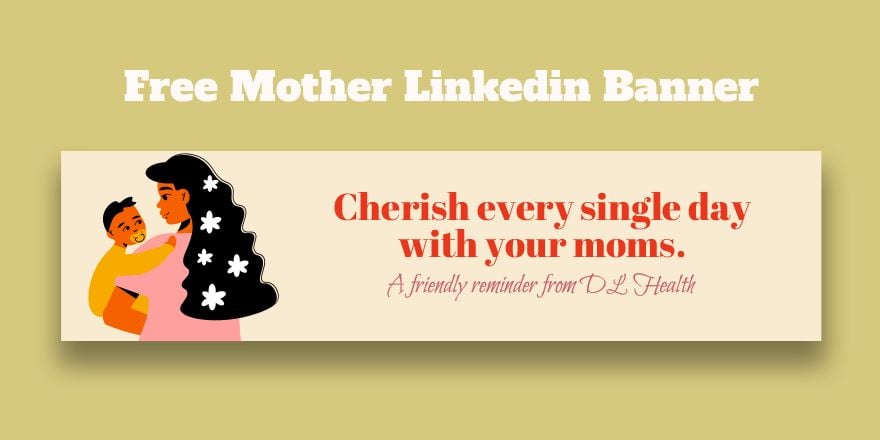 Free Mother Linkedin Banner in Illustrator, PSD, EPS, SVG, JPG, PNG