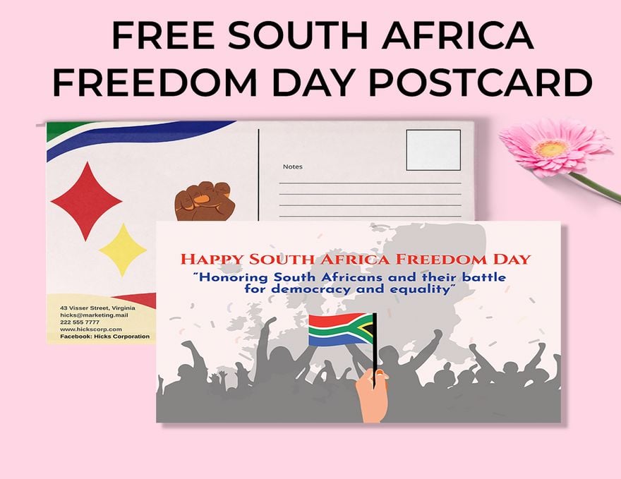 South Africa Freedom Day Postcard