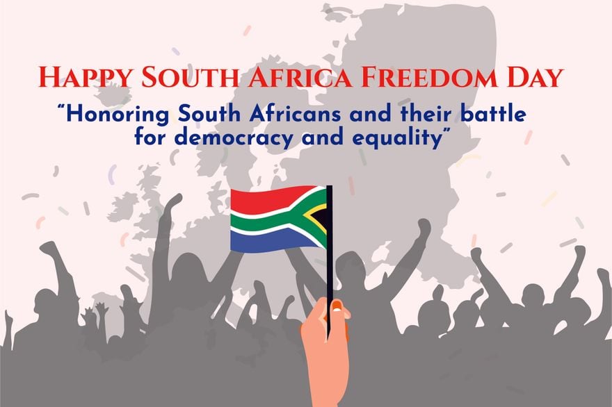South Africa Freedom Day Postcard