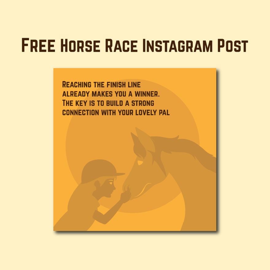 Horse Race Instagram Post