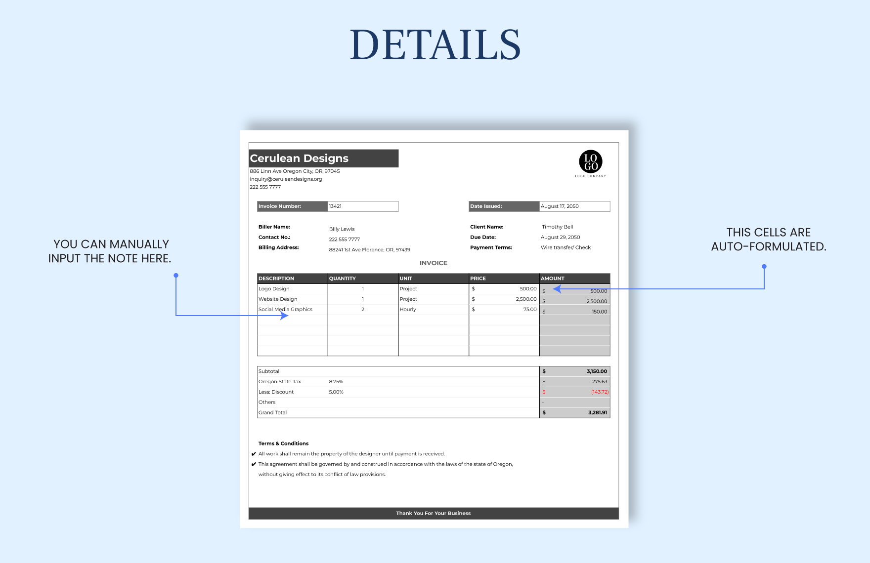 Invoice Design Template