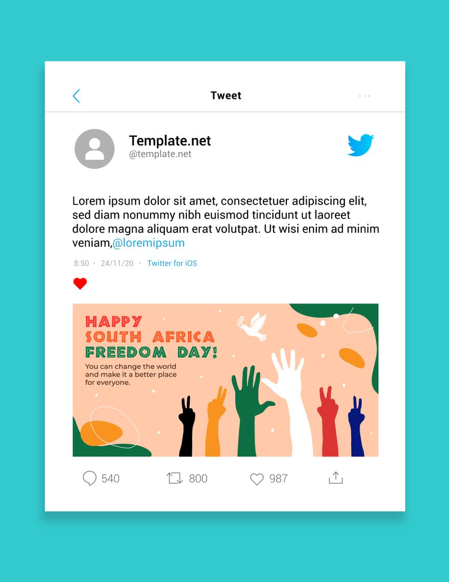 South Africa Freedom Day Twitter Post 
