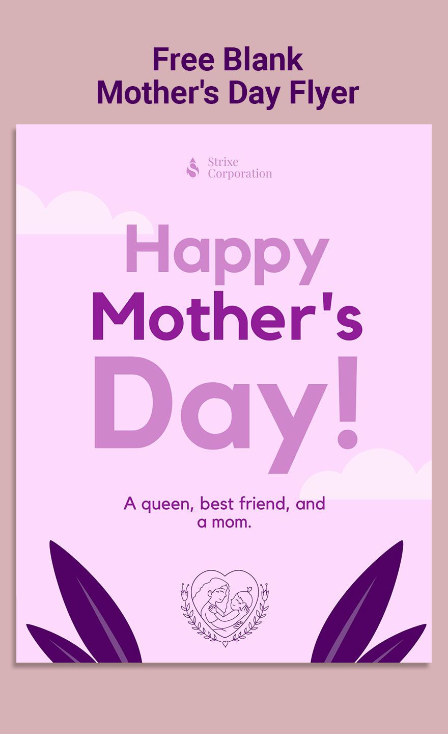 Blank Mother's Day Flyer