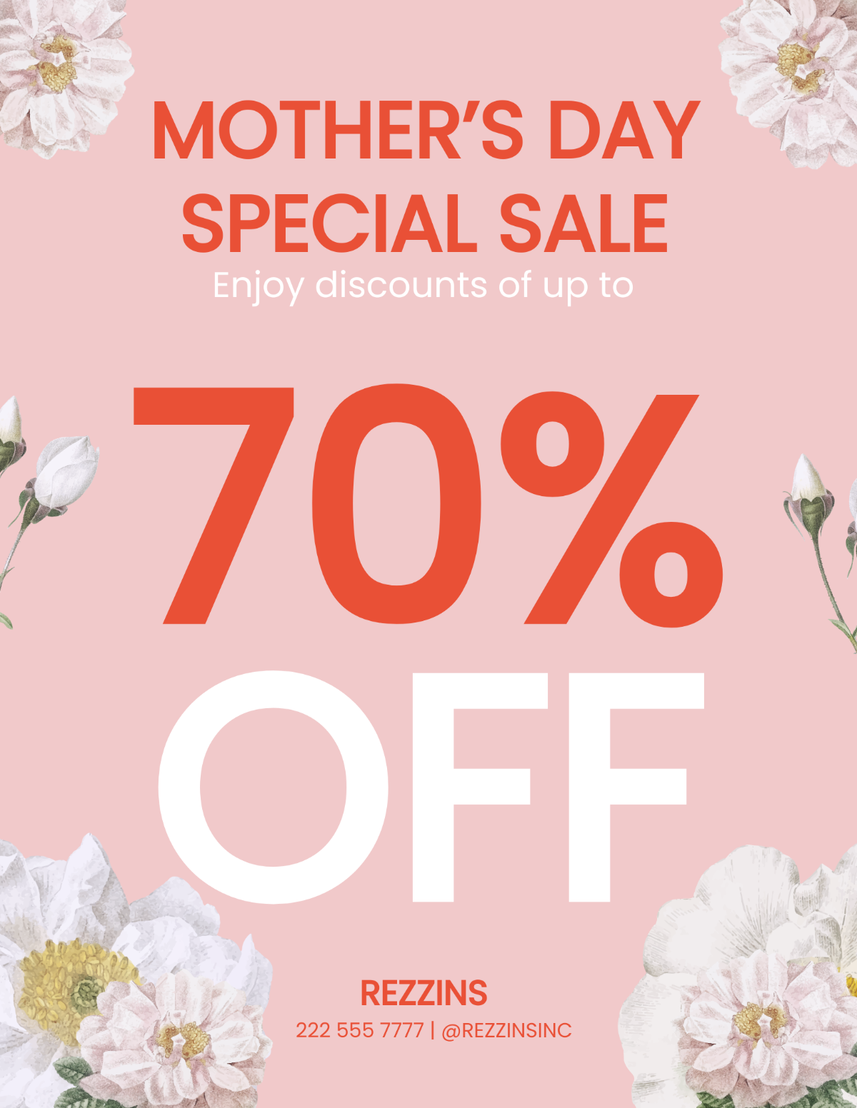Sale Mother's Day Flyer Template