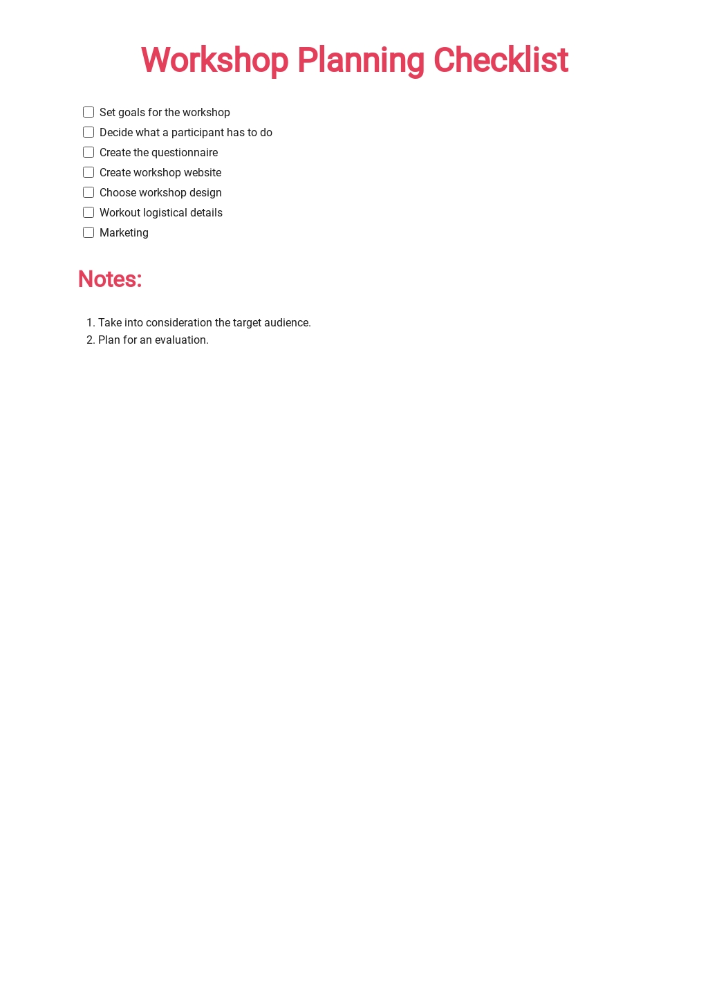 26+ FREE Work Checklist Templates [Edit &amp; Download] | Template.net
