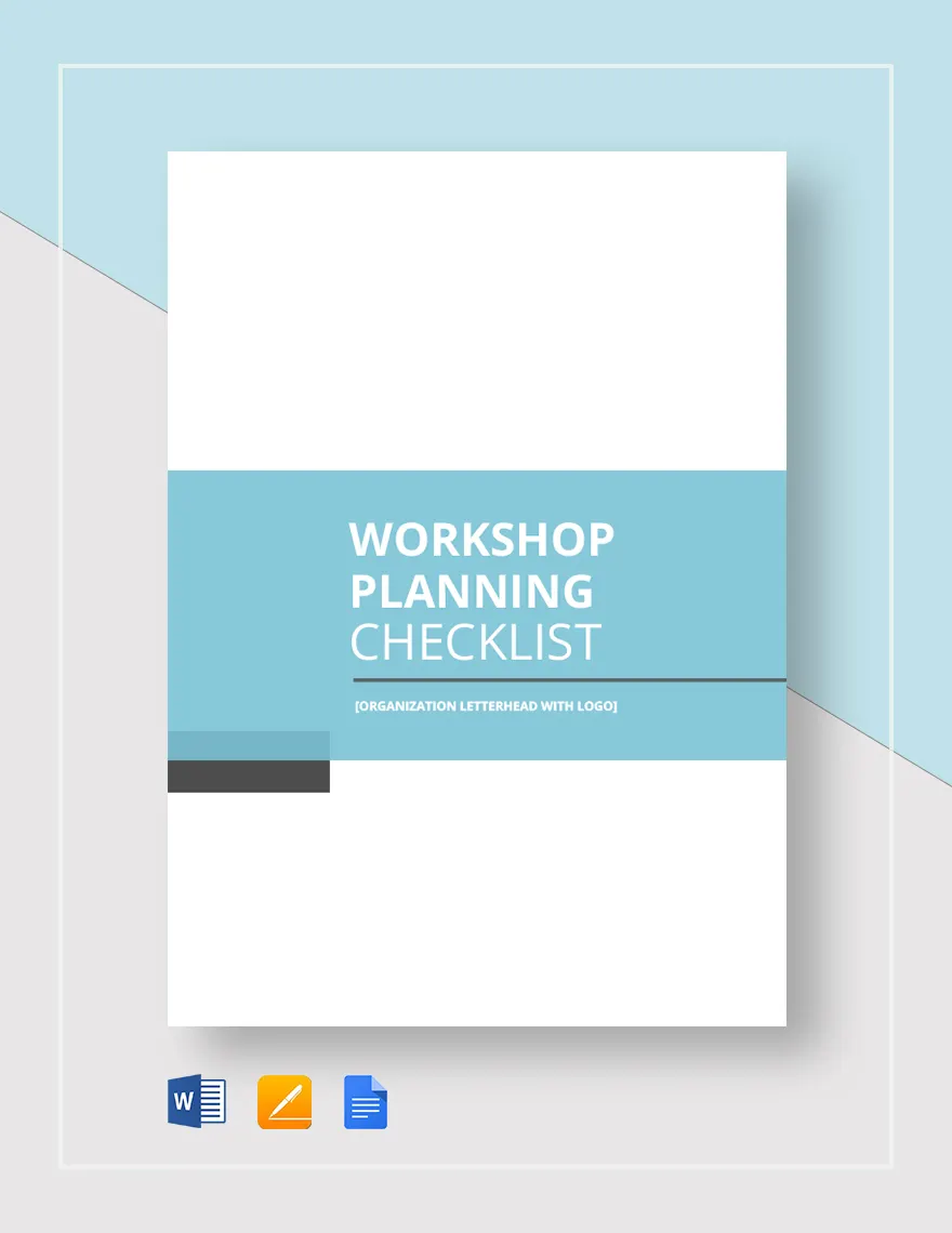 Workshop Planning Checklist Template