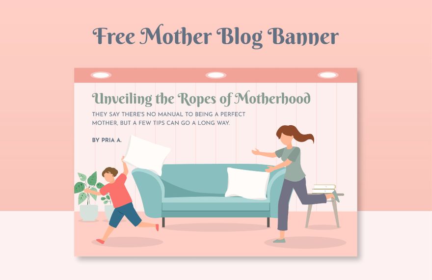 Free Mother Blog Banner in Illustrator, PSD, EPS, SVG, JPG, PNG