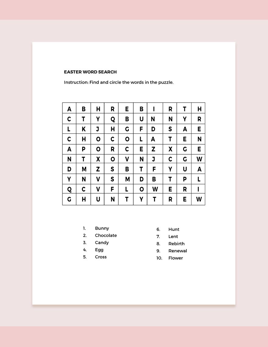 Free Easter Puzzle Template to Edit Online
