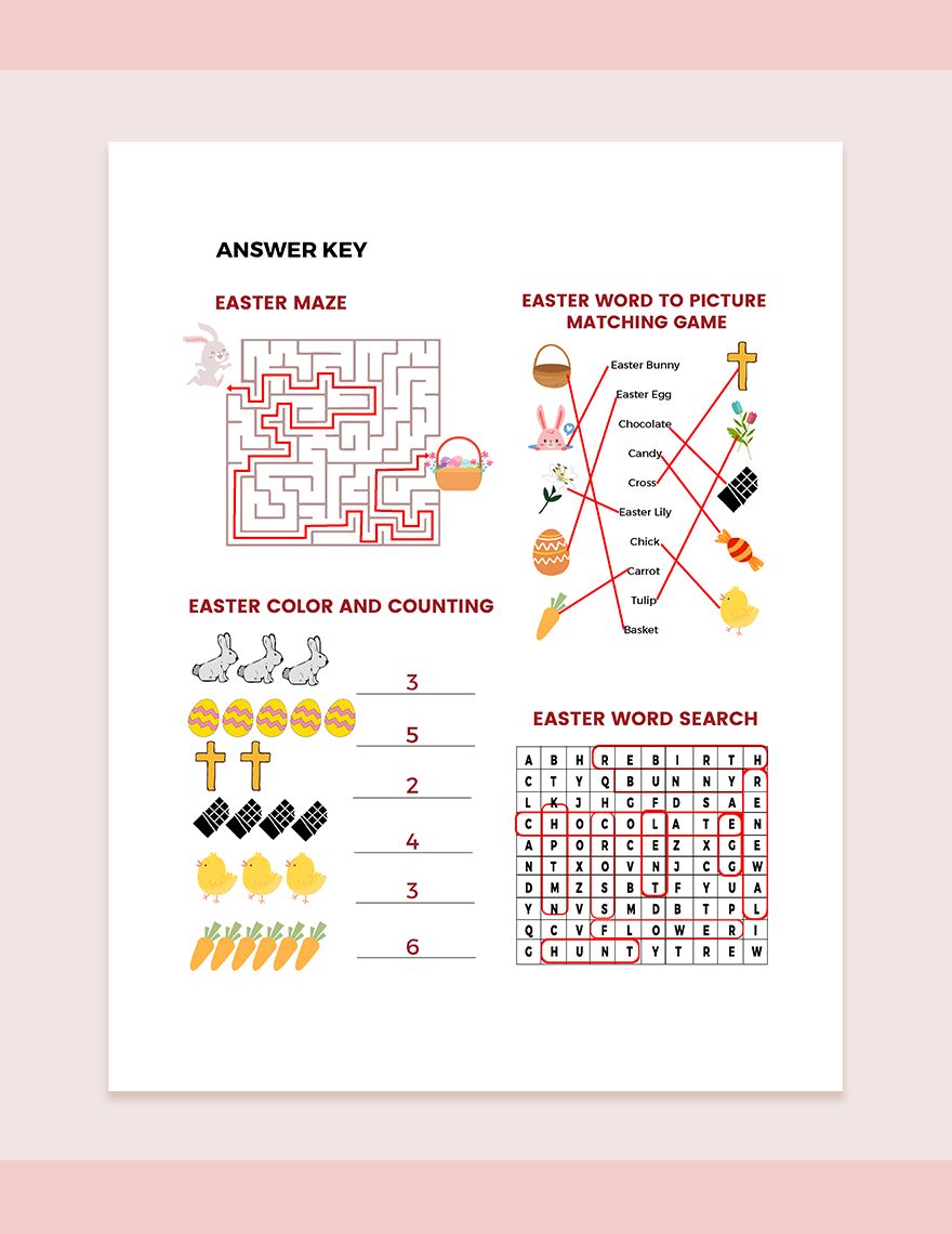 Free Easter Puzzle Template to Edit Online
