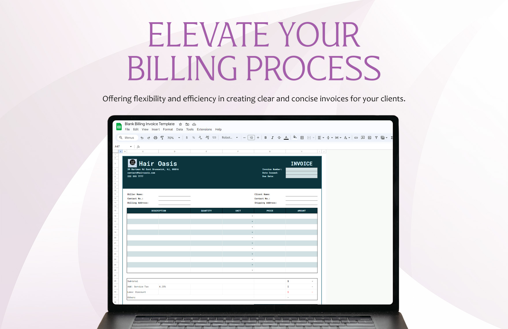 Blank Billing Invoice Template