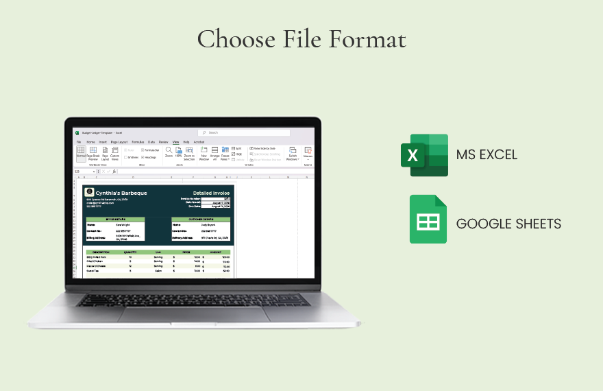 Detailed Invoice Template