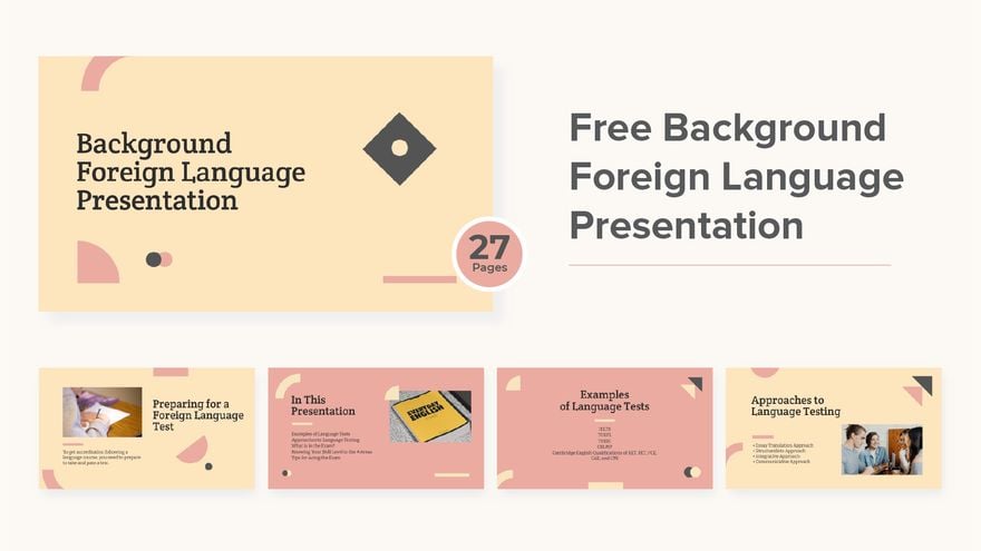 Background Foreign Language Presentation in PDF, PowerPoint, Google Slides