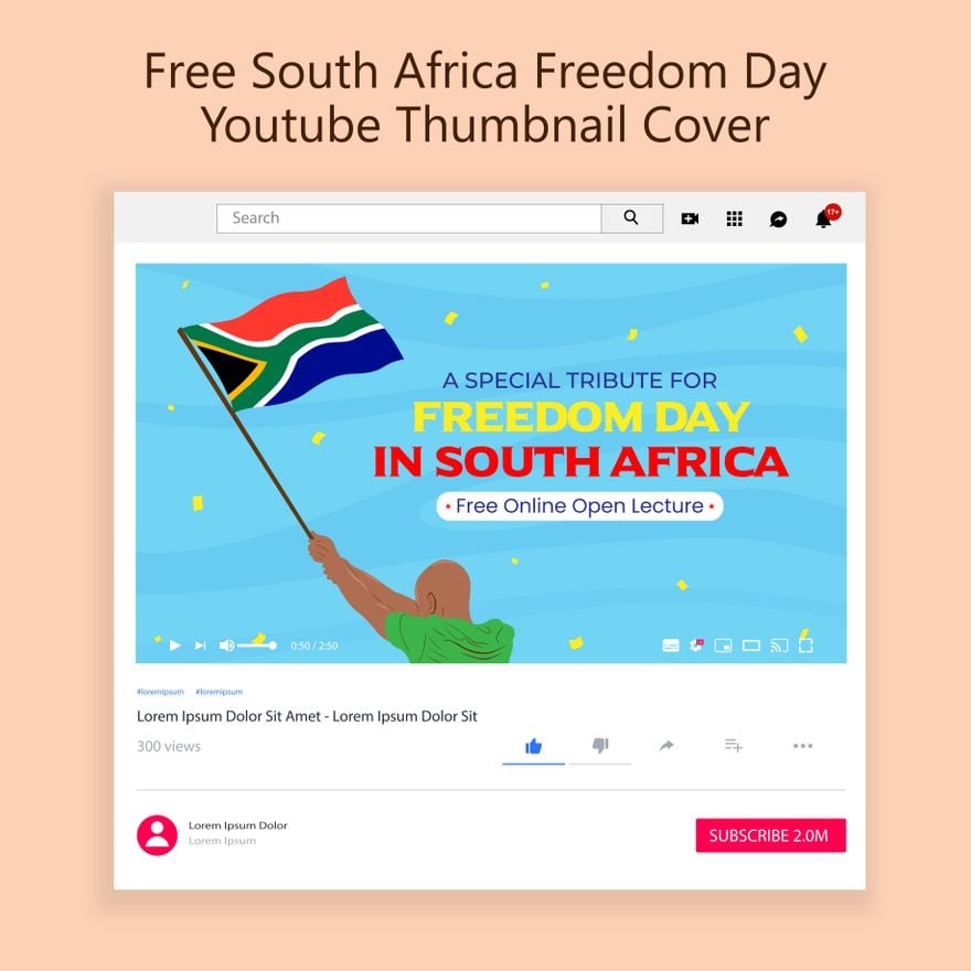 South Africa Freedom Day Youtube Thumbnail Cover